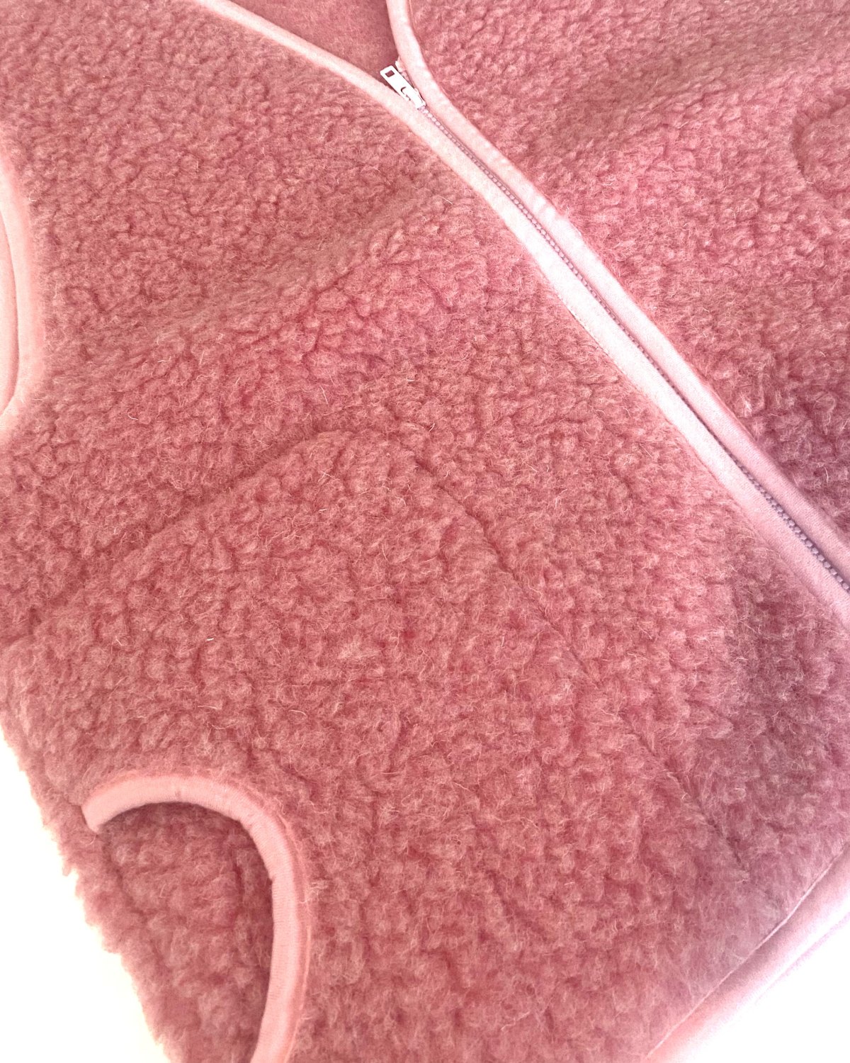 PINK Childrens Merino Wool Vest Natural BABY Junior Body Warmer Vest Waistcoat