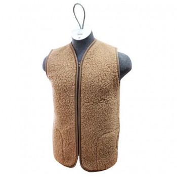 BROWN Merino Wool Vest Natural Body Warmer Vest Waistcoat ALL SIZES