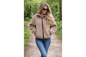 Natural Merino wool fleece jacket - for Women