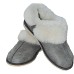 Natural Warm Cozy Leather ORGINAL Wool Sheepskin Fur Slippers Grey 1 Natural Warm Cozy Leather ORGINAL Wool Sheepskin Fur Slippers Grey 1