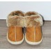  Quality & Natural  , Warm Cozy Leather ORGINAL Wool Sheepskin Fur Slippers