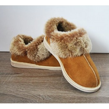  Quality & Natural  , Warm Cozy Leather ORGINAL Wool Sheepskin Fur Slippers