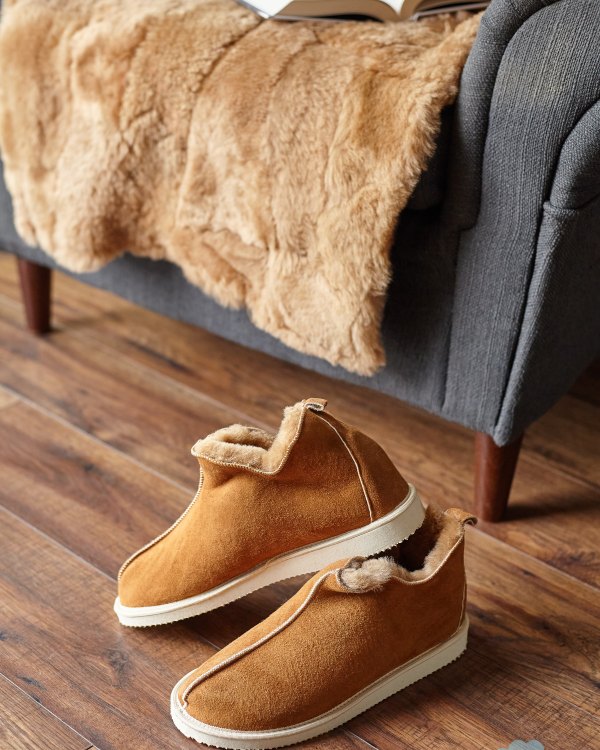 Candy Natural Warm Cozy Leather ORGINAL Wool Sheepskin Fur Slippers