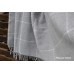 Natural Merino Wool Blanket / Wool Bed Throw Double Size  160 x 200 cm light grey