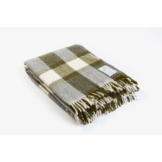 Merino Wool Blanket Tartan Rug Wool Throw  Double size 160/200cm 