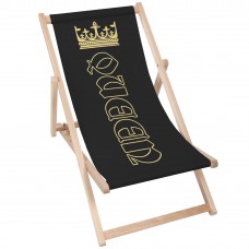 GOLD QUEEN Modern Sun Loungers Padded Wooden Garden Adirondack Chair PATIO SEASIDE Folding Hardwood Beach