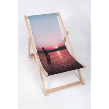 SUNSET Modern Sun Loungers Padded Wooden Garden Adirondack Chair PATIO SEASIDE Folding Hardwood Beach