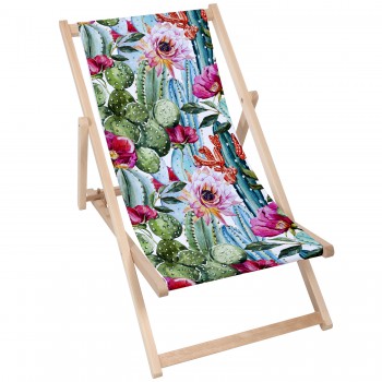BIG PINK FLOWER Modern Sun Loungers Padded Wooden Garden Adirondack Chair PATIO SEASIDE Folding Hardwood Beach