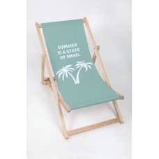 SUMMER IS STATE OF MIND Modern Sun Loungers Padded Wooden Garden Adirondack Chair PATIO SEASIDE Folding Hardwood Beach