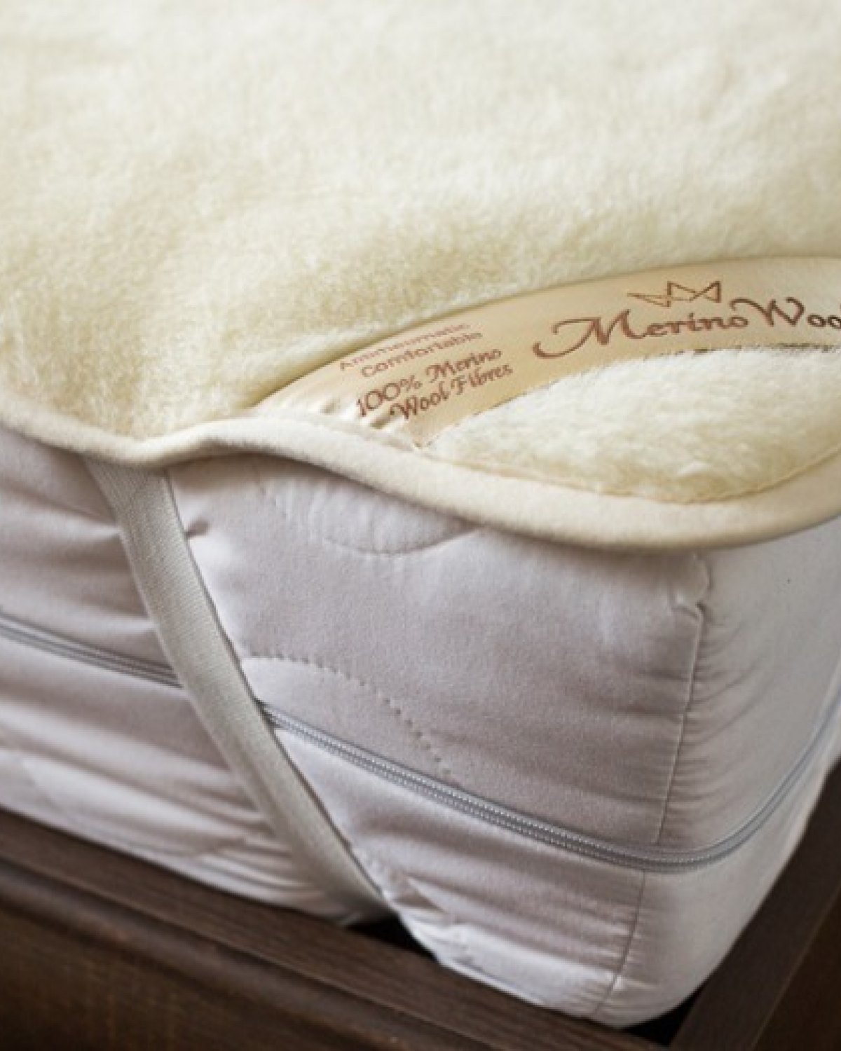 Luxury Merino Wool Cashmere Mattress Topper Underblanket Reversible Bed Pad