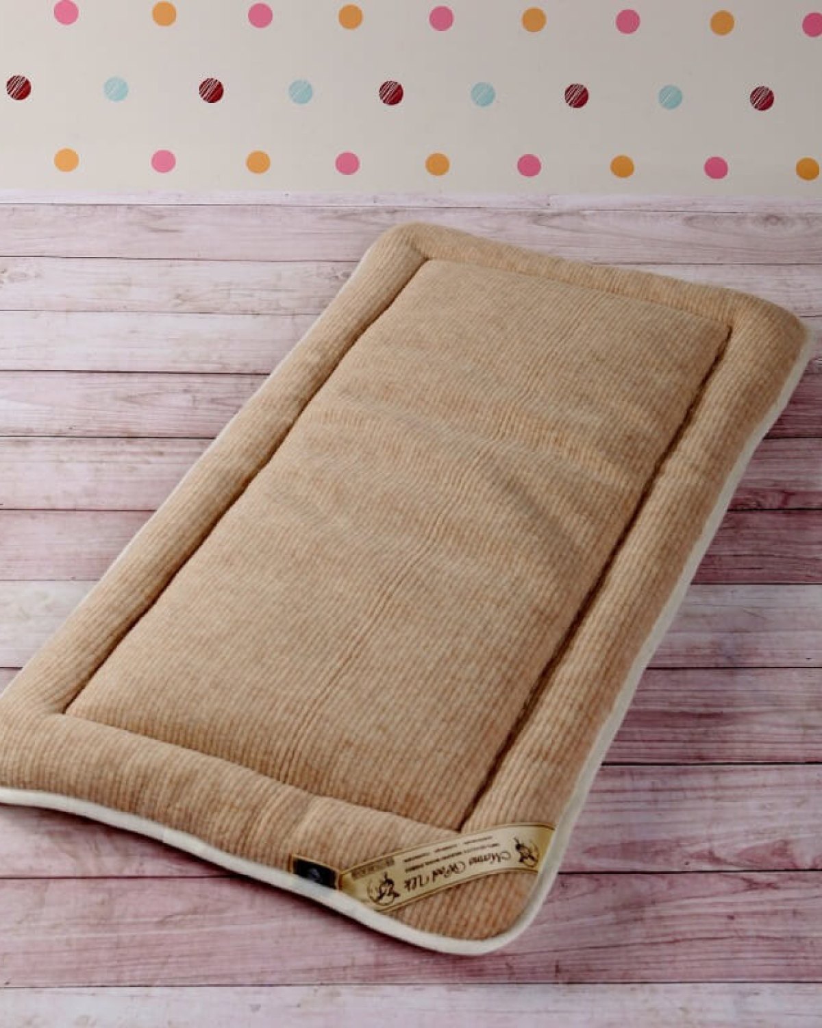 Beige Perugiano Wool Mattress Topper