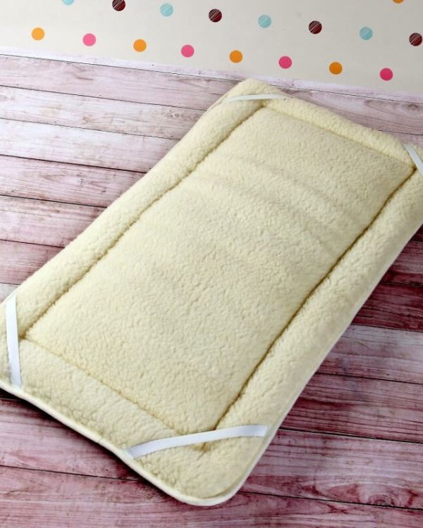 Beige Perugiano Wool Mattress Topper