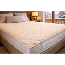 Natural Merino Wool Standard Wool Topper / Bed Sheet / Under blanket / Mattress Topper / Bed Pad / All Sizes : SINGLE , DOUBLE , KING 