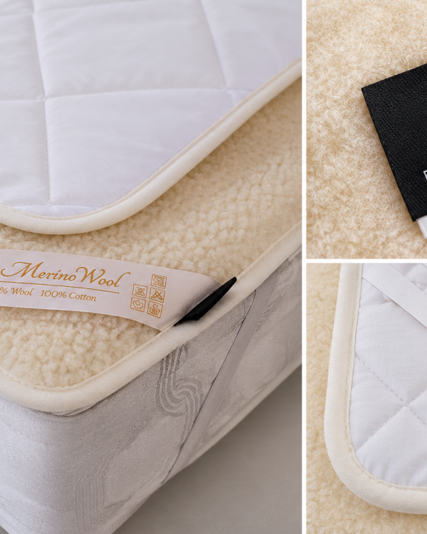 NATURAL AUSTRALIAN MERINO PURE WOOL UNDERBLANKET BED COVER  Mattress Topper King 160/200cm 