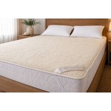 Natural Merino Wool Standard Wool Topper / Bed Sheet / Under blanket / Mattress Topper / Bed Pad / All Sizes : SINGLE , DOUBLE , KING 