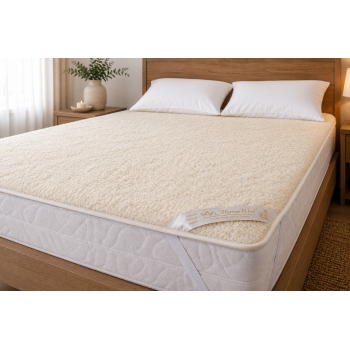 Natural Merino Wool Standard Wool Topper / Bed Sheet / Under blanket / Mattress Topper / Bed Pad / All Sizes : SINGLE , DOUBLE , KING 