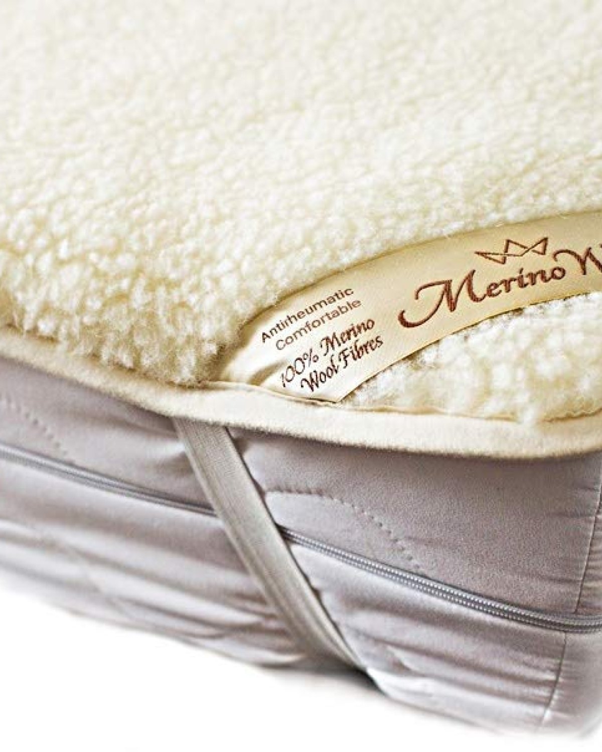 NATURAL AUSTRALIAN MERINO PURE WOOL UNDER BLANKET BED COVER Mattress Topper Double 140/200cm