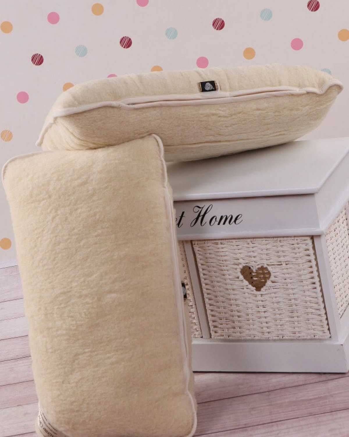 Lambswool Merino Wool Pillow Case / Pillow Cover 45 x 75 cm (2pcs)