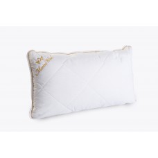 Pack of 2 Gold Merino Wool Pillows 45 x 75 cm + Removable Cotton Zipped Cover 19" x 29"  Hypoallergenic