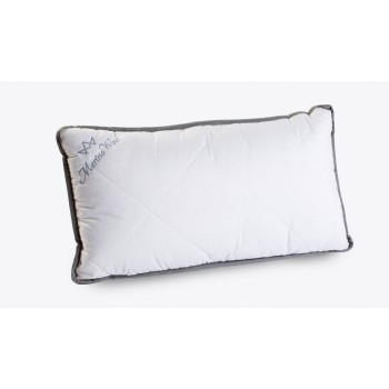 Pack of 2 Grey Merino Wool Pillows 45 x 75 cm + Removable Cotton Zipped Cover 19" x 29"  Hypoallergenic