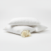 Pack of 2 Classic Merino Wool Pillow 45 x 75 cm + Removable Cotton Zipped Cover 19" x 29"  Hypoallergenic