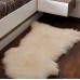 ECRU / WHITE Genuine Sheepskin Throw Fur Rug Natural Car / Chair Seat Covers Sofa Pad Bed