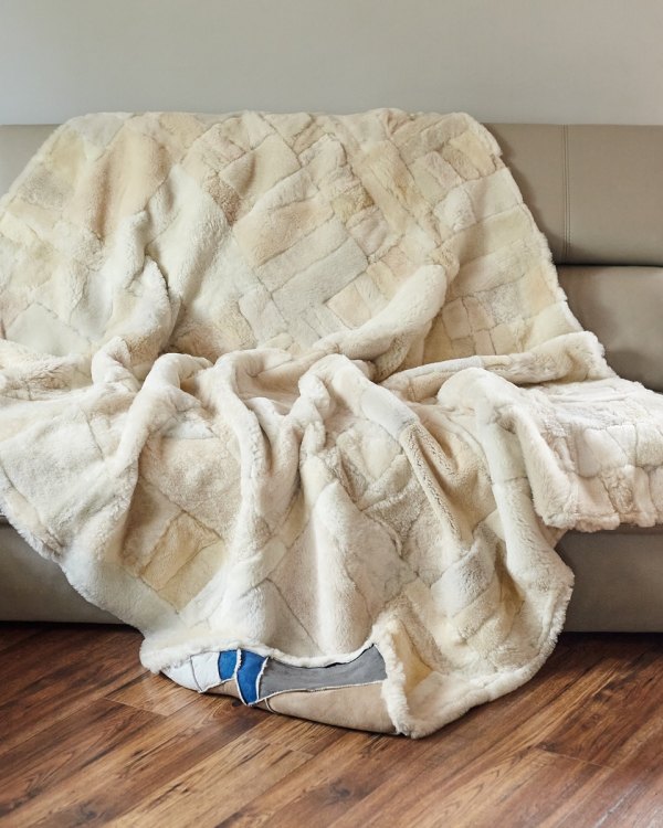 Merino Wool TOSCANA THROW SHEEPSKIN  Wool Throw double size 160/200cm 