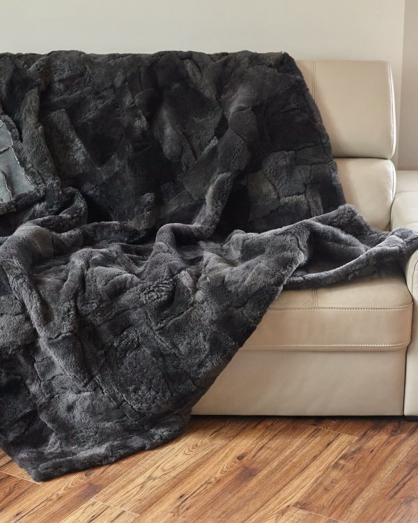 Toscana fur Merino Wool Blanket Wool Throw double size 160/200cm 