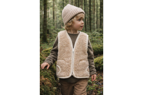 BEIGE Childrens Merino Wool Vest Natural BABY Junior Body Warmer Vest Waistcoat